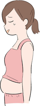 腰痛ーぽっこりお腹